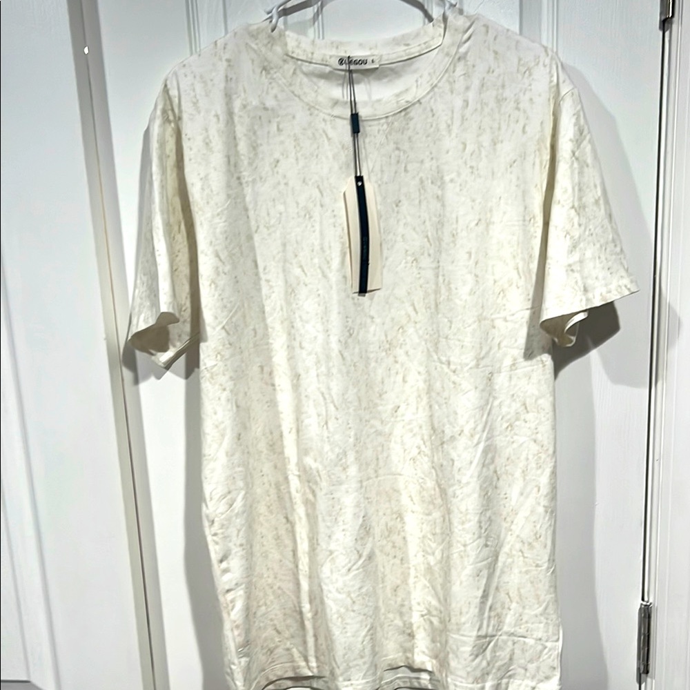 Men's Cream Long Sleeve Tee - Picture 3 of 4